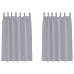 Casa si Gradina - Textile si covoare - Perdele si draperii - Perdele - Perdele cu perdele 2 pcs Gri metalic Poliester - Infinity.ro