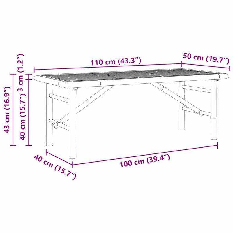 Casa si Gradina - Mobilier - Mese si birouri - Masute de cafea - Masa de cafea Maro 110 x 50 x 43 cm Bambus - Infinity.ro