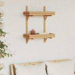 Casa si Gradina - Mobilier - Biblioteci si rafturi - Rafturi - Polita cu raft Pe perete Maro 45 x 26 x 60 cm Bambus - Infinity.ro
