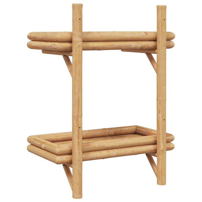 Casa si Gradina - Mobilier - Biblioteci si rafturi - Rafturi - Polita cu raft Pe perete Maro 45 x 26 x 60 cm Bambus - Infinity.ro