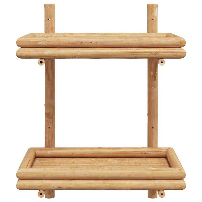 Casa si Gradina - Mobilier - Biblioteci si rafturi - Rafturi - Polita cu raft Pe perete Maro 45 x 26 x 60 cm Bambus - Infinity.ro