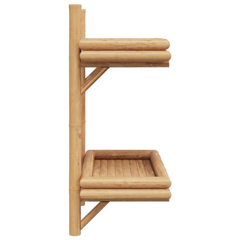 Casa si Gradina - Mobilier - Biblioteci si rafturi - Rafturi - Polita cu raft Pe perete Maro 45 x 26 x 60 cm Bambus - Infinity.ro