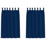 Casa si Gradina - Textile si covoare - Perdele si draperii - Perdele - Perdele cu perdele 2 pcs Albastru inchis Poliester - Infinity.ro