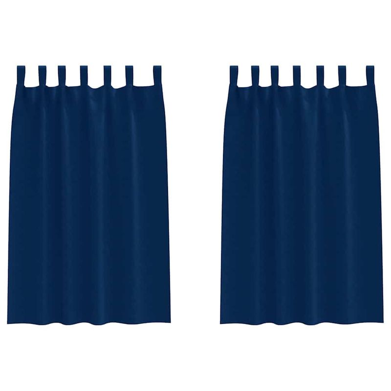Casa si Gradina - Textile si covoare - Perdele si draperii - Perdele - Perdele cu perdele 2 pcs Albastru inchis Poliester - Infinity.ro