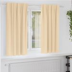 Casa si Gradina - Textile si covoare - Perdele si draperii - Perdele - Perdele cu perdele 2 pcs Crem Poliester - Infinity.ro