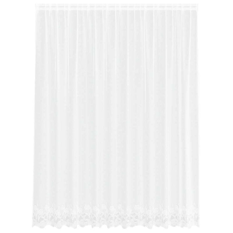 Casa si Gradina - Textile si covoare - Perdele si draperii - Perdele - Perdele cu perdele Floral Alb 300 x 240 cm Poliester - Infinity.ro