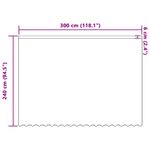Casa si Gradina - Textile si covoare - Perdele si draperii - Perdele - Perdele cu perdele Floral Alb 300 x 240 cm Poliester - Infinity.ro