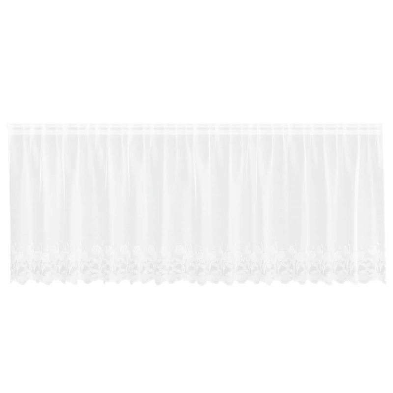 Casa si Gradina - Textile si covoare - Perdele si draperii - Perdele - Perdele cu perdele Floral Alb 400 x 120 cm Poliester - Infinity.ro