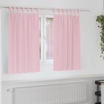 Casa si Gradina - Textile si covoare - Perdele si draperii - Perdele - Perdele cu perdele 2 pcs Roz bebelus Poliester - Infinity.ro