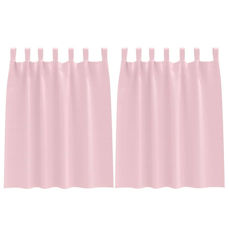 Casa si Gradina - Textile si covoare - Perdele si draperii - Perdele - Perdele cu perdele 2 pcs Roz bebelus Poliester - Infinity.ro