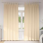 Casa si Gradina - Textile si covoare - Perdele si draperii - Perdele - Perdele cu perdele 2 pcs Crem Poliester - Infinity.ro