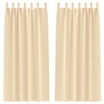 Casa si Gradina - Textile si covoare - Perdele si draperii - Perdele - Perdele cu perdele 2 pcs Crem Poliester - Infinity.ro