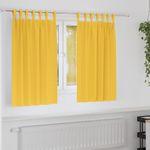 Casa si Gradina - Textile si covoare - Perdele si draperii - Perdele - Perdele cu perdele 2 pcs galben mustar Poliester - Infinity.ro