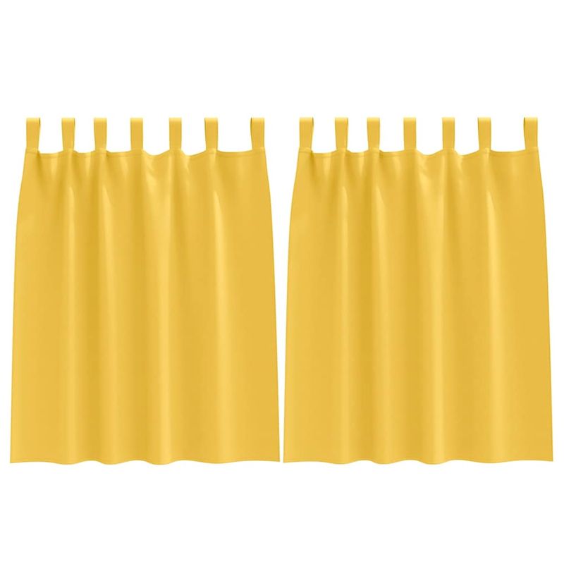 Casa si Gradina - Textile si covoare - Perdele si draperii - Perdele - Perdele cu perdele 2 pcs galben mustar Poliester - Infinity.ro