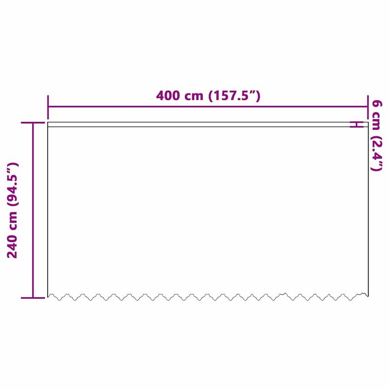 Casa si Gradina - Textile si covoare - Perdele si draperii - Perdele - Perdele cu perdele Alb 400 x 240 cm Poliester - Infinity.ro
