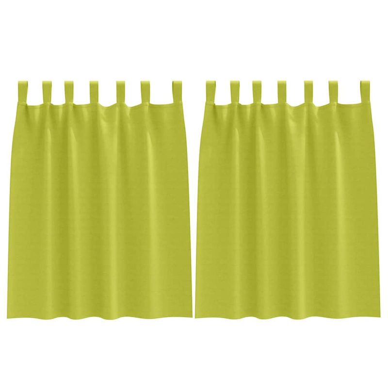 Casa si Gradina - Textile si covoare - Perdele si draperii - Perdele - Perdele cu perdele 2 pcs Verde mar Poliester - Infinity.ro