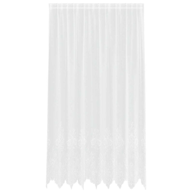 Casa si Gradina - Textile si covoare - Perdele si draperii - Perdele - Perdele cu perdele Floral Alb 200 x 200 cm Poliester - Infinity.ro