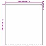 Casa si Gradina - Textile si covoare - Perdele si draperii - Perdele - Perdele cu perdele Floral Alb 200 x 200 cm Poliester - Infinity.ro