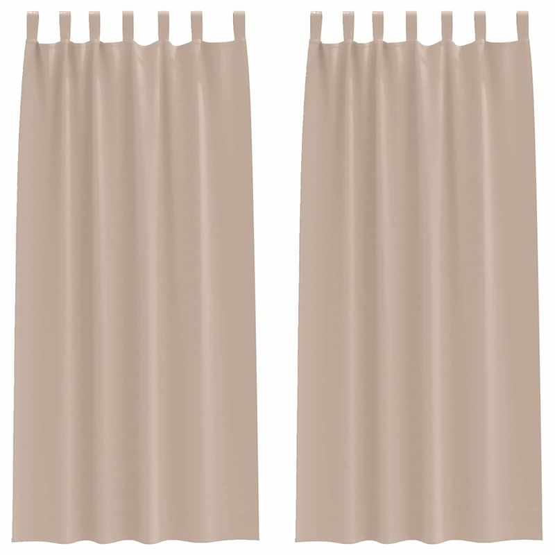 Casa si Gradina - Textile si covoare - Perdele si draperii - Perdele - Perdele cu perdele 2 pcs Gri taupe Poliester - Infinity.ro