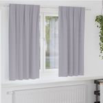 Casa si Gradina - Textile si covoare - Perdele si draperii - Perdele - Perdele cu perdele 2 pcs Gri metalic Poliester - Infinity.ro