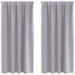Casa si Gradina - Textile si covoare - Perdele si draperii - Perdele - Perdele cu perdele 2 pcs Gri metalic Poliester - Infinity.ro