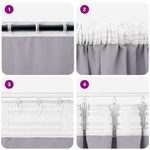 Casa si Gradina - Textile si covoare - Perdele si draperii - Perdele - Perdele cu perdele 2 pcs Gri metalic Poliester - Infinity.ro