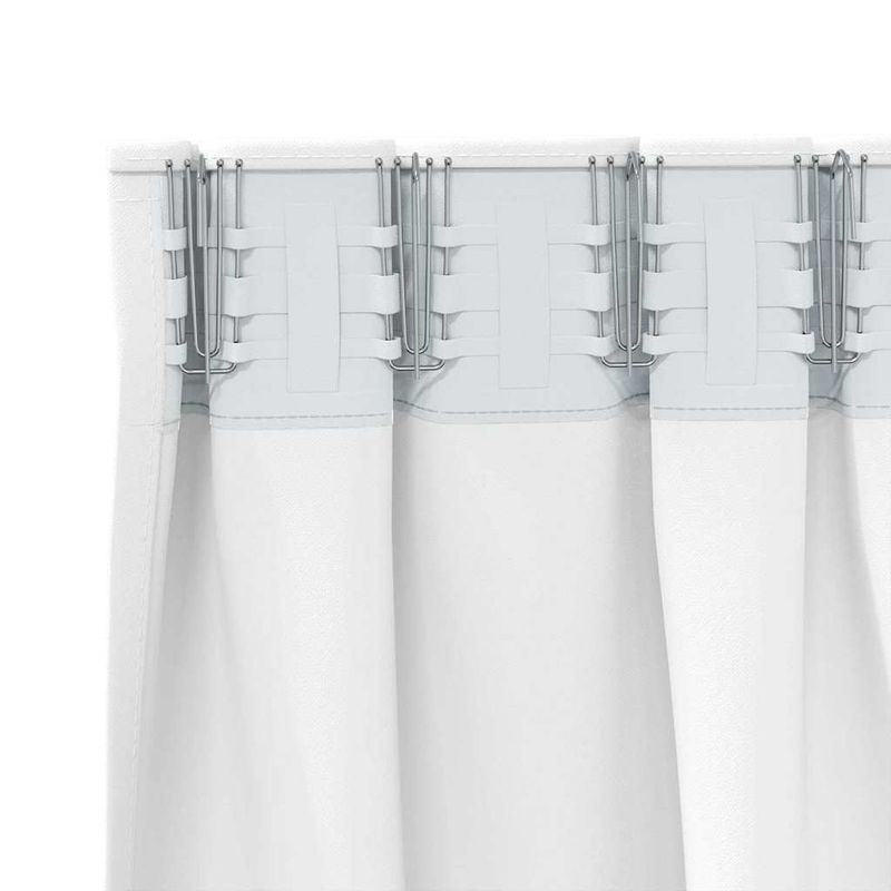 Casa si Gradina - Textile si covoare - Perdele si draperii - Perdele - Perdele cu perdele 2 pcs Alb Stralucitor Poliester - Infinity.ro