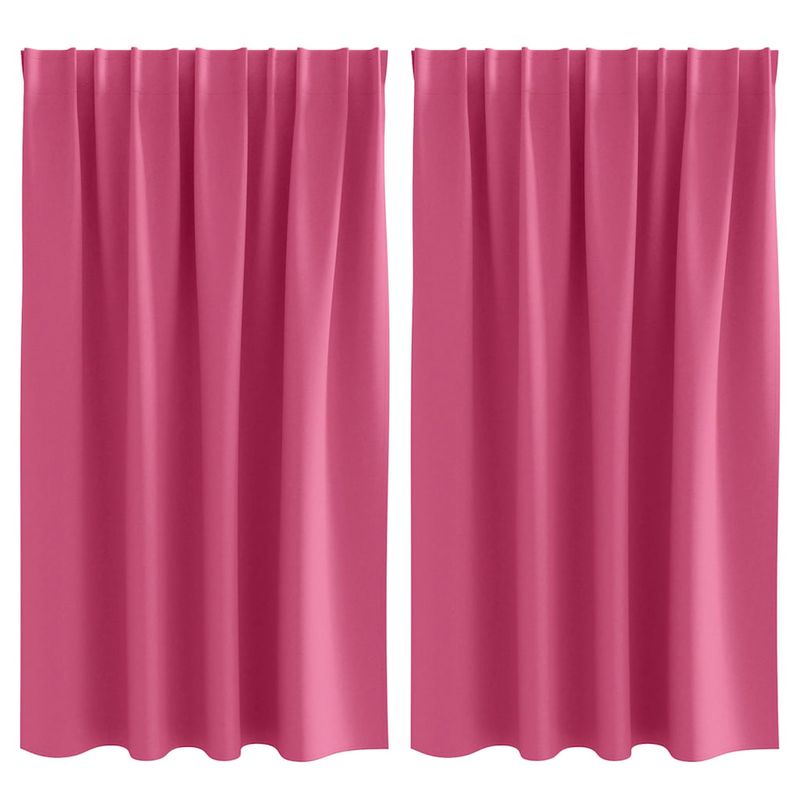 Casa si Gradina - Textile si covoare - Perdele si draperii - Perdele - Perdele cu perdele 2 pcs Roz intens Poliester - Infinity.ro
