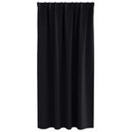 Casa si Gradina - Textile si covoare - Perdele si draperii - Perdele - Perdele cu perdele 2 pcs Negru Poliester - Infinity.ro