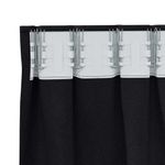 Casa si Gradina - Textile si covoare - Perdele si draperii - Perdele - Perdele cu perdele 2 pcs Negru Poliester - Infinity.ro