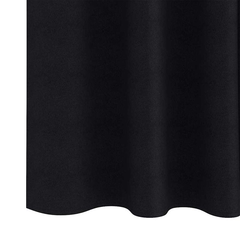 Casa si Gradina - Textile si covoare - Perdele si draperii - Perdele - Perdele cu perdele 2 pcs Negru Poliester - Infinity.ro