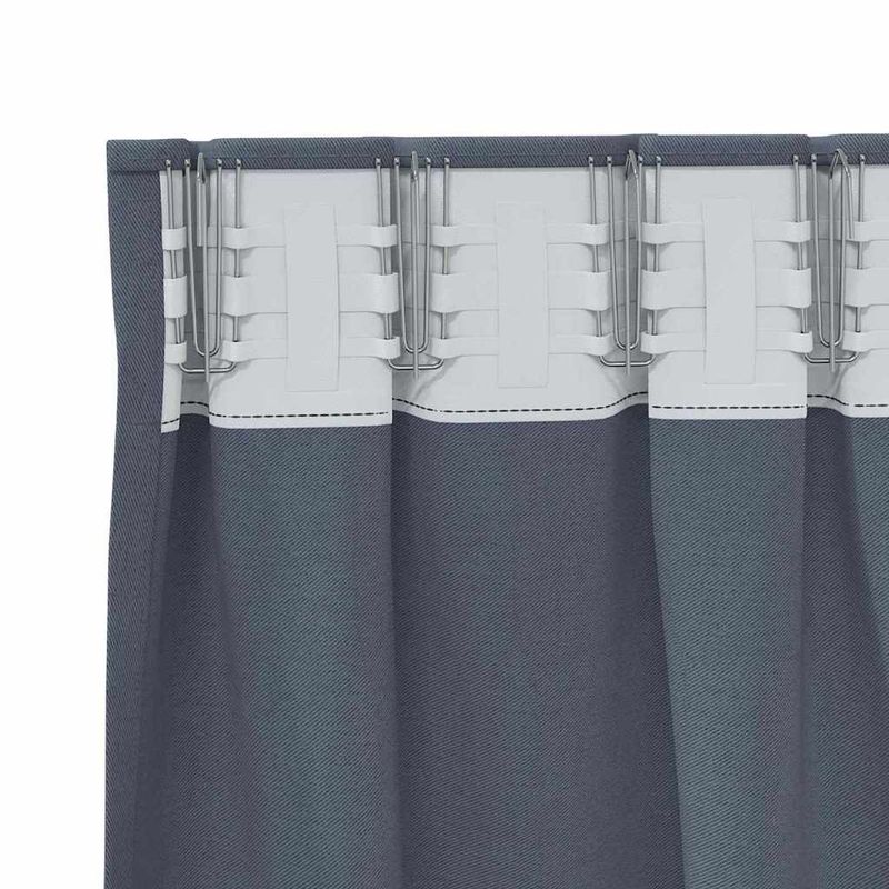 Casa si Gradina - Textile si covoare - Perdele si draperii - Perdele - Perdele cu perdele 2 pcs Antracit Poliester - Infinity.ro