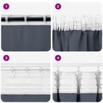 Casa si Gradina - Textile si covoare - Perdele si draperii - Perdele - Perdele cu perdele 2 pcs Antracit Poliester - Infinity.ro