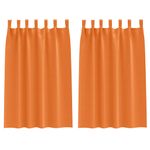 Casa si Gradina - Textile si covoare - Perdele si draperii - Perdele - Perdele cu perdele 2 pcs Portocaliu intens Poliester - Infinity.ro