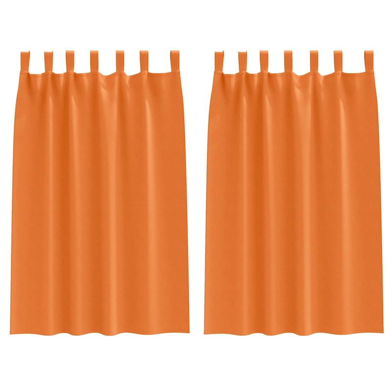Casa si Gradina - Textile si covoare - Perdele si draperii - Perdele - Perdele cu perdele 2 pcs Portocaliu intens Poliester - Infinity.ro
