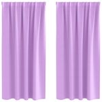 Casa si Gradina - Textile si covoare - Perdele si draperii - Perdele - Perdele cu perdele 2 pcs Violet Poliester - Infinity.ro
