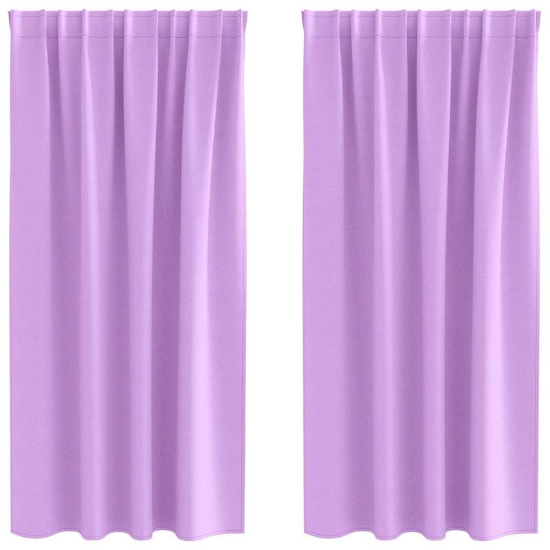 Casa si Gradina - Textile si covoare - Perdele si draperii - Perdele - Perdele cu perdele 2 pcs Violet Poliester - Infinity.ro