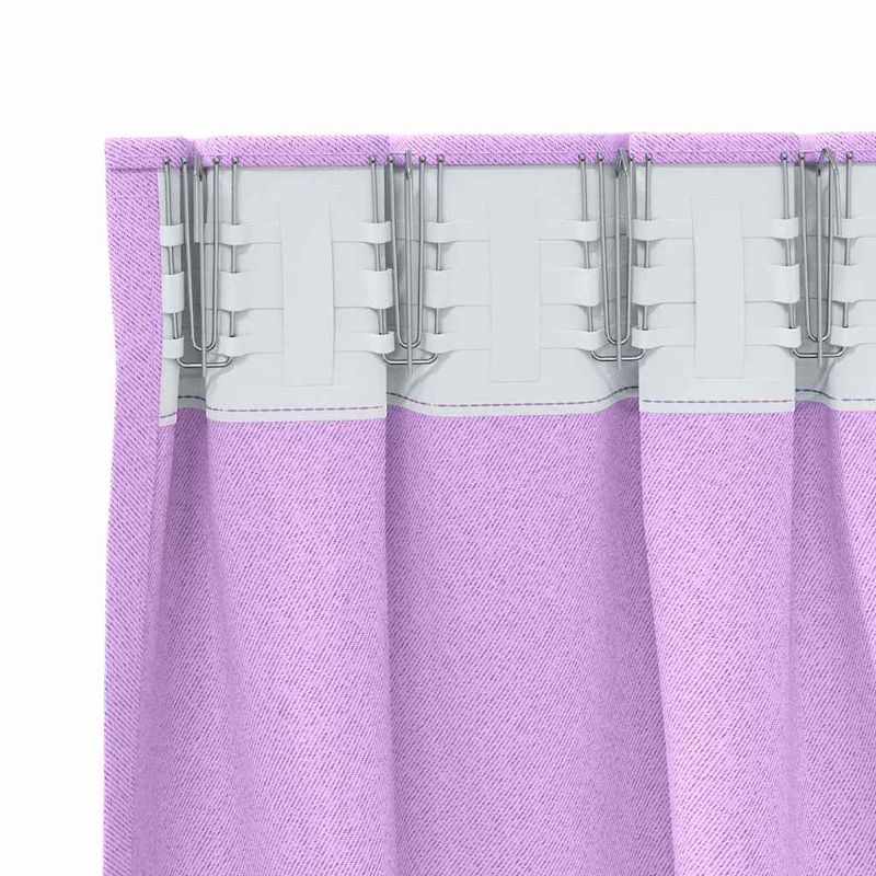 Casa si Gradina - Textile si covoare - Perdele si draperii - Perdele - Perdele cu perdele 2 pcs Violet Poliester - Infinity.ro
