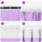 Casa si Gradina - Textile si covoare - Perdele si draperii - Perdele - Perdele cu perdele 2 pcs Violet Poliester - Infinity.ro
