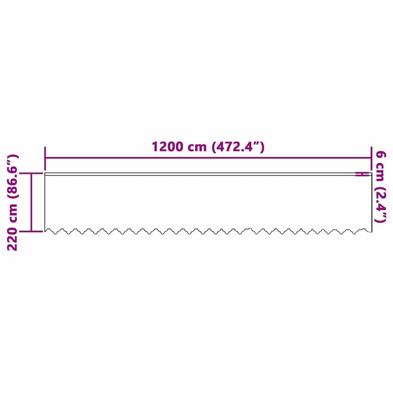 Casa si Gradina - Textile si covoare - Perdele si draperii - Perdele - Perdele cu perdele Alb 1200 x 220 cm Poliester - Infinity.ro
