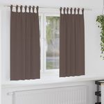 Casa si Gradina - Textile si covoare - Perdele si draperii - Perdele - Perdele cu perdele 2 pcs Maro inchis Poliester - Infinity.ro
