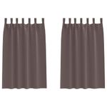 Casa si Gradina - Textile si covoare - Perdele si draperii - Perdele - Perdele cu perdele 2 pcs Maro inchis Poliester - Infinity.ro