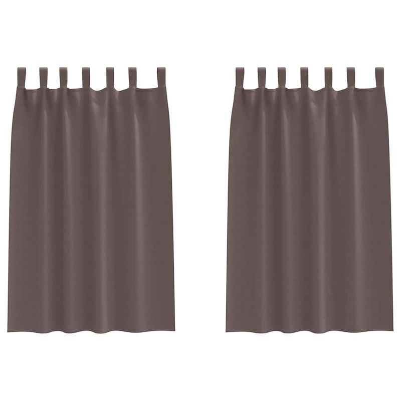 Casa si Gradina - Textile si covoare - Perdele si draperii - Perdele - Perdele cu perdele 2 pcs Maro inchis Poliester - Infinity.ro