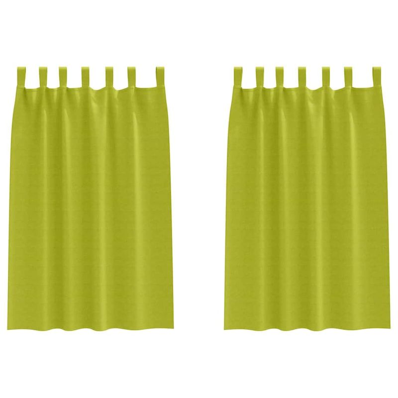 Casa si Gradina - Textile si covoare - Perdele si draperii - Perdele - Perdele cu perdele 2 pcs Verde mar Poliester - Infinity.ro