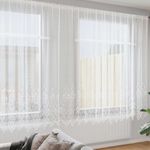 Casa si Gradina - Textile si covoare - Perdele si draperii - Perdele - Perdele cu perdele Alb 900 x 200 cm Poliester - Infinity.ro
