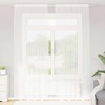 Casa si Gradina - Textile si covoare - Perdele si draperii - Perdele - Perdele cu perdele Alb 150 x 260 cm Poliester - Infinity.ro
