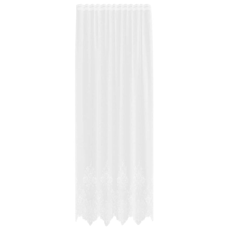 Casa si Gradina - Textile si covoare - Perdele si draperii - Perdele - Perdele cu perdele Alb 150 x 260 cm Poliester - Infinity.ro