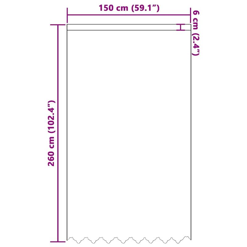 Casa si Gradina - Textile si covoare - Perdele si draperii - Perdele - Perdele cu perdele Alb 150 x 260 cm Poliester - Infinity.ro