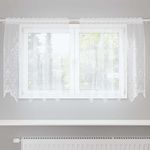 Casa si Gradina - Textile si covoare - Perdele si draperii - Perdele - Perdele cu perdele Floral Alb 150 x 100 cm Poliester - Infinity.ro