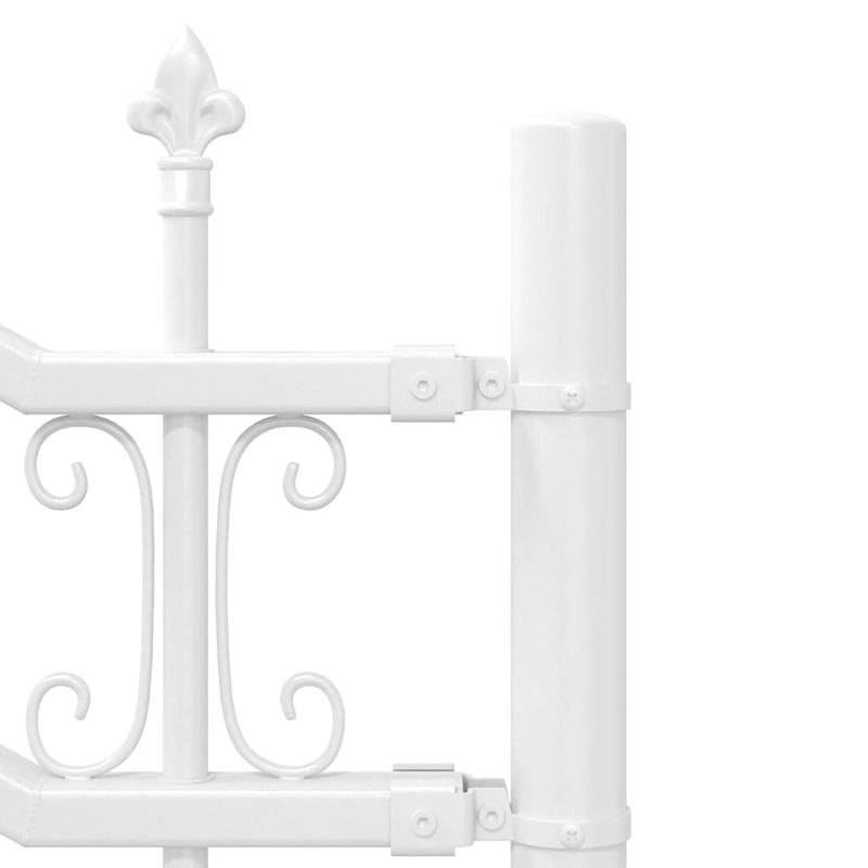 Casa si Gradina - Gradina si terasa - Garduri, panouri si accesorii - Gard de gradina Alb 165 cm Otel vopsit in pulbere - Infinity.ro